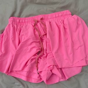 Pink flowy shorts